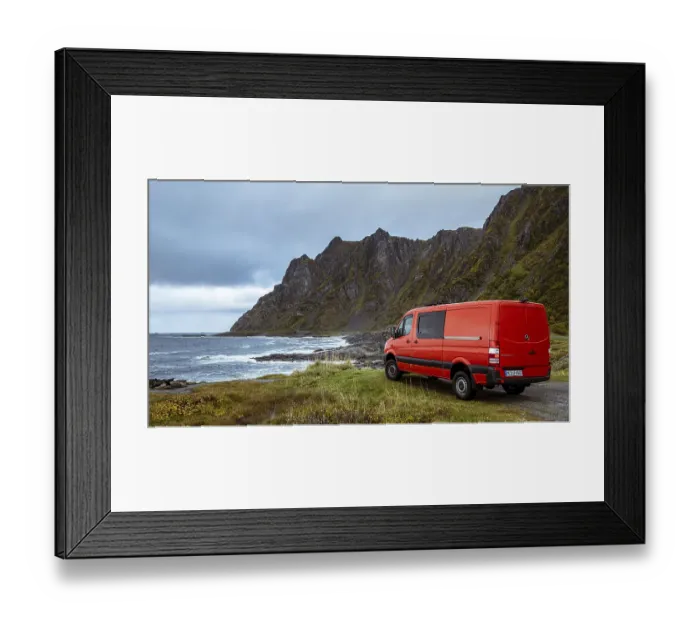 Framed Print : Campervan, Noss, Andoya, Norway, Europe