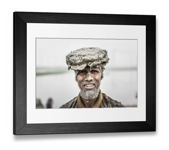 Framed Print : Portrait of a Worker, brickyard