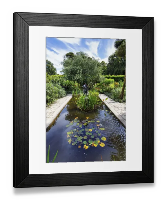 Framed Print : Italian garden, pond, garden Lost Gardens of Heligan