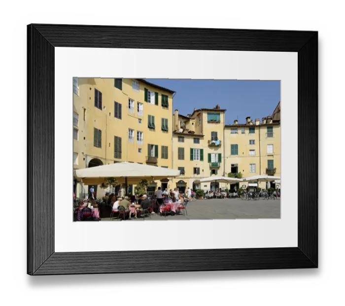 Framed Print : Piazza Anfiteatro, Lucca, Tuscany, Italy, Europe
