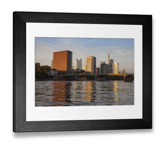 Framed Print : Skyline with office buildings, high-rise buildings