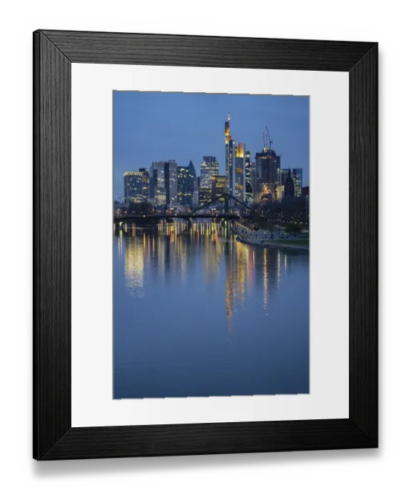 Framed Print : Skyline of Frankfurt am Main, skyscrapers