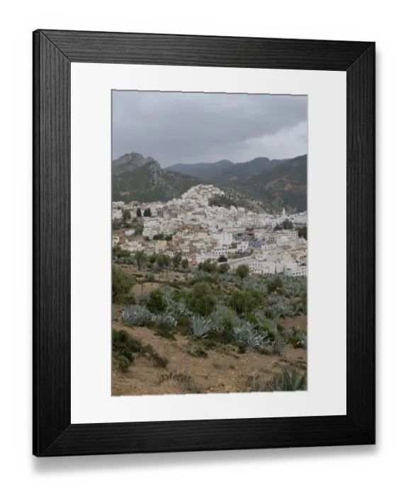 Framed Print : View of Moulay Idris, one of the holy cities of Islam