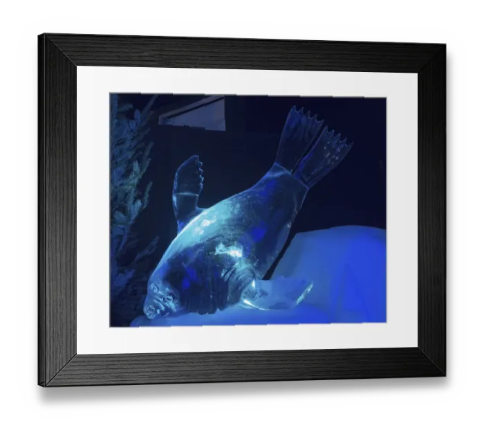 Framed Print : Seal, Ice Sculpture Festival, Zwolle