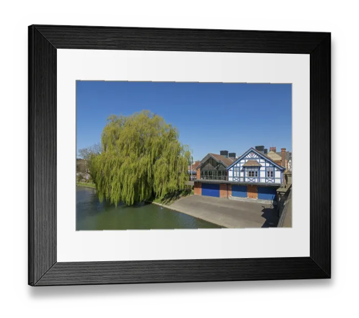 Framed Print : Half-timbered house, River Cam