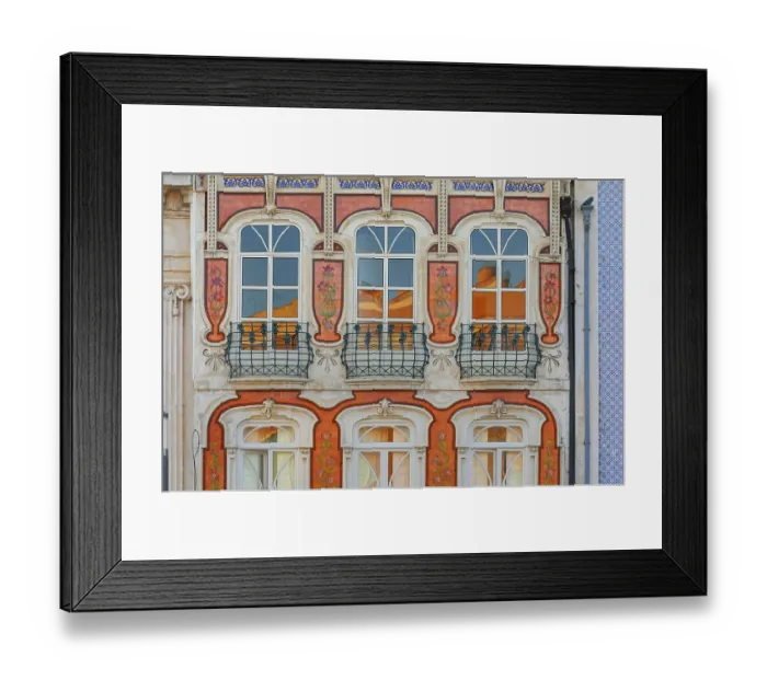 Framed Print : Art Nouveau building facade, Aveiro