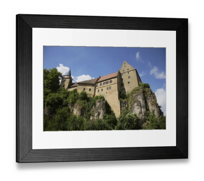 Framed Print : Wiesentfels Castle, rock castle above the Wiesentfels district of the town of Hollfeld