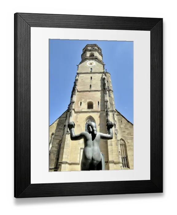 Framed Print : The collegiate church is the oldest Protestant church in Stuttgart and one of the city's landmarks Framed Print : The collegiate church is the oldest Protestant church in Stuttgart and one of the city's landmarks