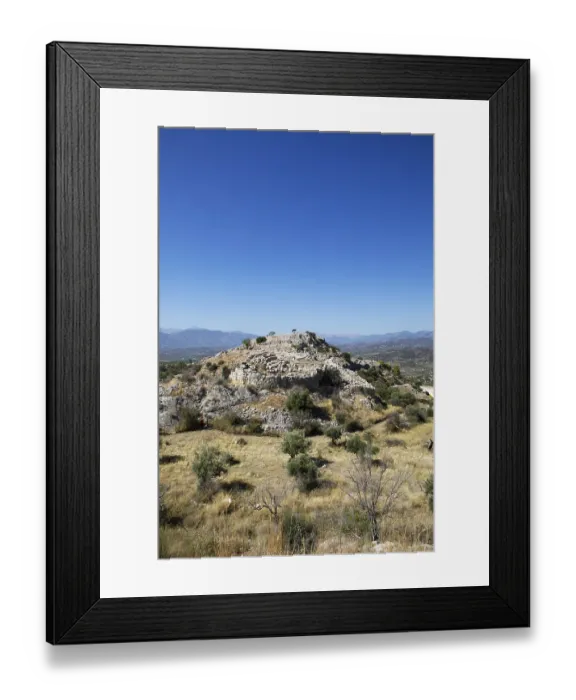 Framed Print : Citadel with walls, Mycenae, Greek archaeological site