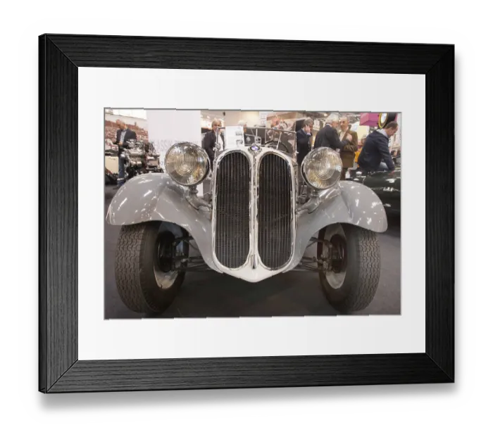 Framed Print : Visitors to Techno Classica take a look at a BMW 319 / 1 Roadster