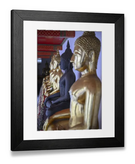 Framed Print : Black Buddha in Wat Pho, Temple of the Reclining Buddha Framed Print : Black Buddha in Wat Pho, Temple of the Reclining Buddha