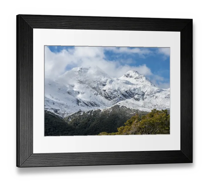 Framed Print : Snow covered mountains, view from Key Summit