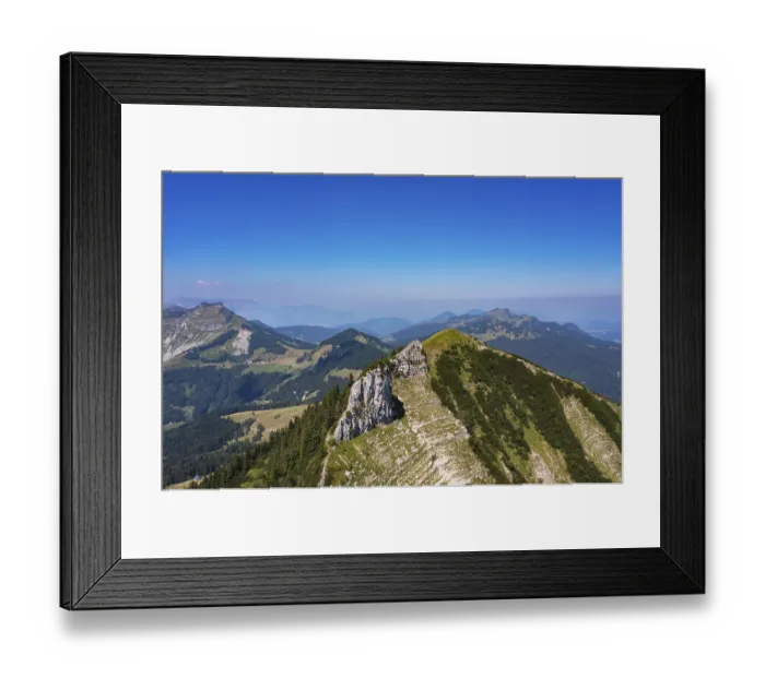 Framed Print : Drone shot, mountain landscape Framed Print : Drone shot, mountain landscape
