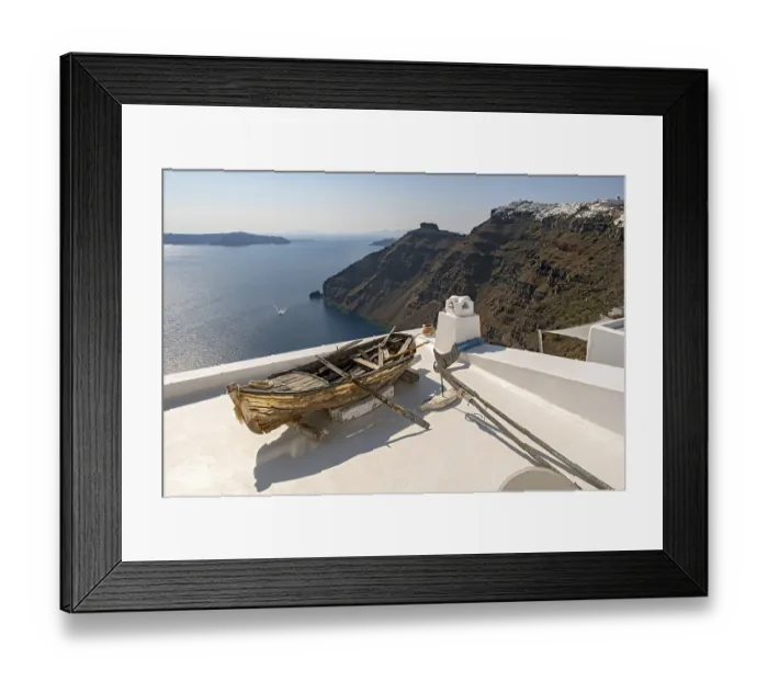 Framed Print : Old Rowing Boat on Terrace Roof Framed Print : Old Rowing Boat on Terrace Roof