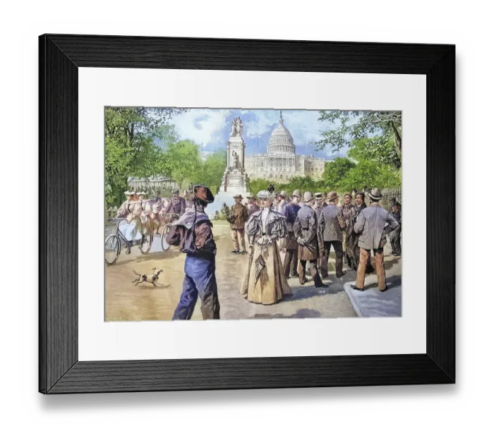 Framed Print : On Pennsylvania Avenue in Washington