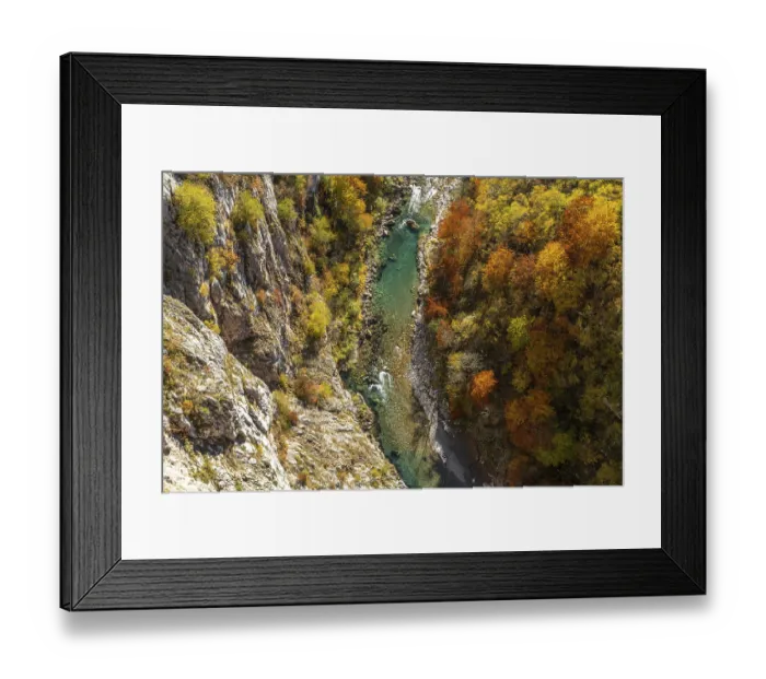 Framed Print : Tara River and Gorge in Autumn Framed Print : Tara River and Gorge in Autumn