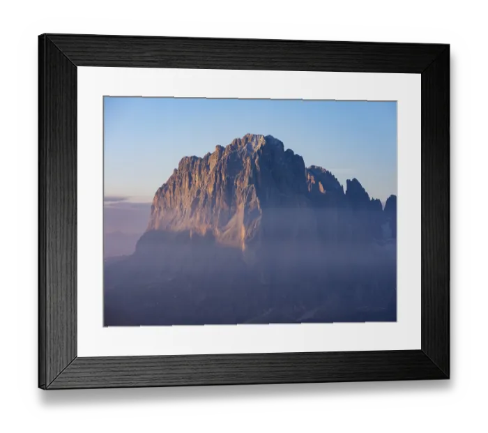 Framed Print : Sassolungo in the first sunlight Framed Print : Sassolungo in the first sunlight