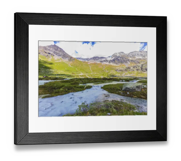 Framed Print : Glacier stream below the Moiry glacier Framed Print : Glacier stream below the Moiry glacier