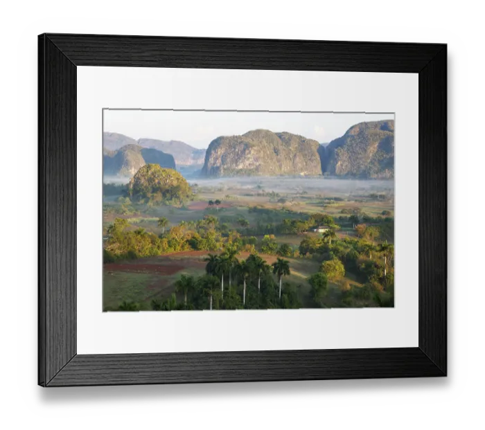 Framed Print : The Vinales valley with its rocky hills Framed Print : The Vinales valley with its rocky hills