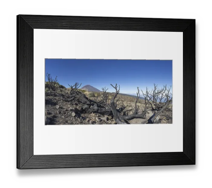 Framed Print : Panorama from the east over the Teide National Park