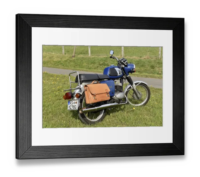 Framed Print : Vintage motorbike from the GDR MZ TS 125 Framed Print : Vintage motorbike from the GDR MZ TS 125