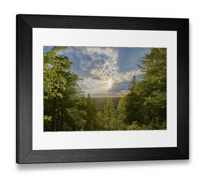 Framed Print : Low mountain landscape, deciduous forest Framed Print : Low mountain landscape, deciduous forest