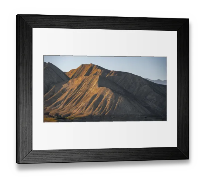 Framed Print : Dry mountains in the evening light