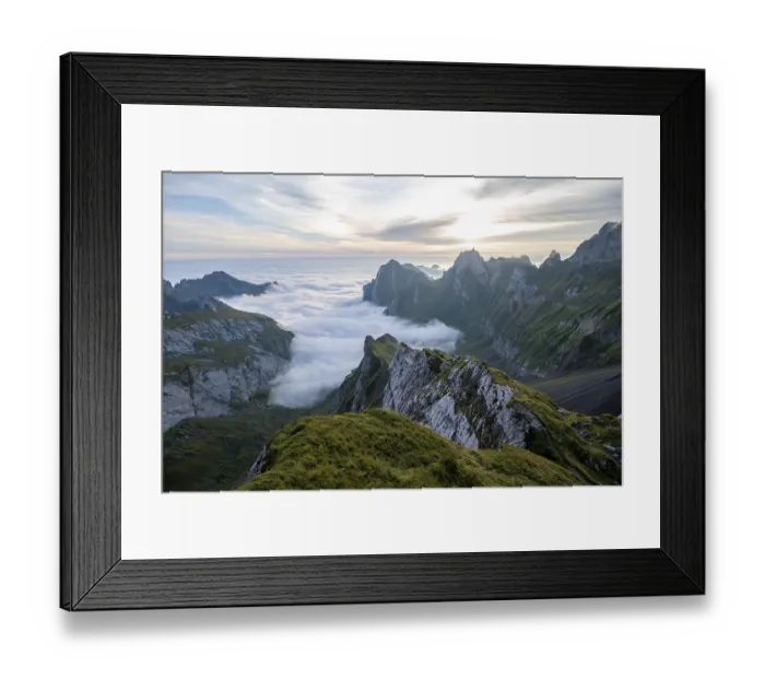 Framed Print : Alpstein, valley of Meglisalp at sunrise Framed Print : Alpstein, valley of Meglisalp at sunrise