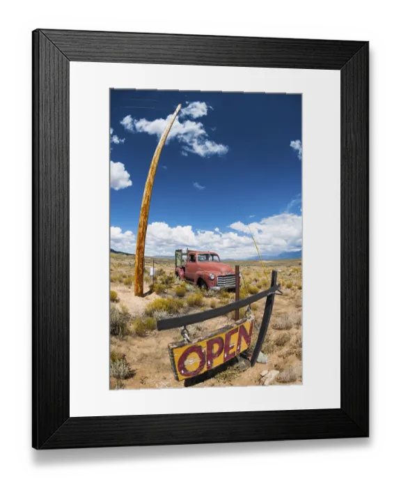 Framed Print : Decommissioned classic car, combustion engine