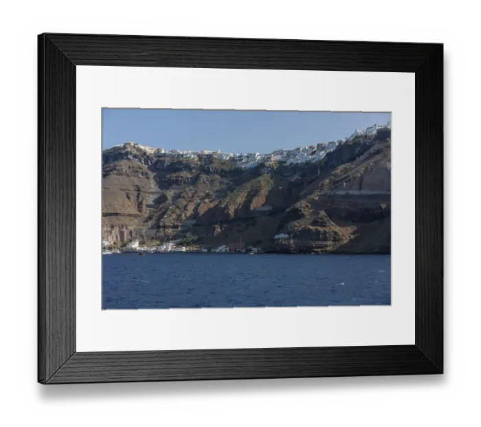 Framed Print : Santorini, view of the caldera