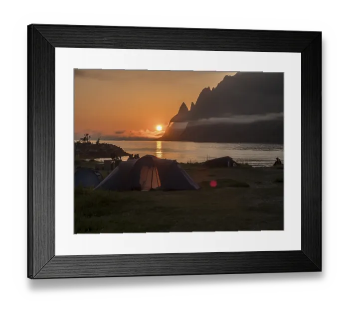 Framed Print : Sunset at beach Ersfjordstranden Framed Print : Sunset at beach Ersfjordstranden