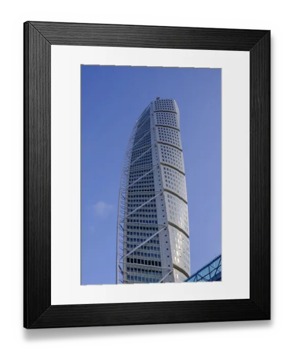 Framed Print : Turning Torso, futuristic residential tower