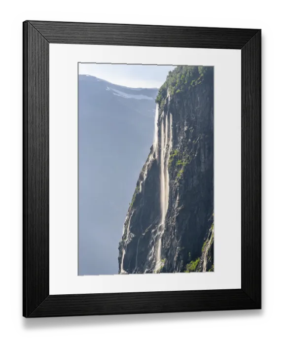 Framed Print : Waterfall Seven Sisters, Geirangerfjord