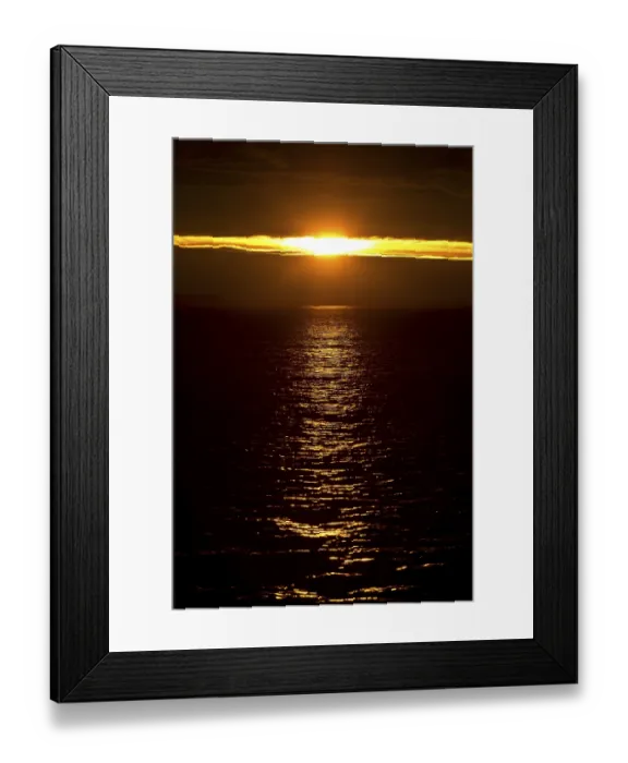 Framed Print : Sunset reflected in sea, Hinlopenstretet