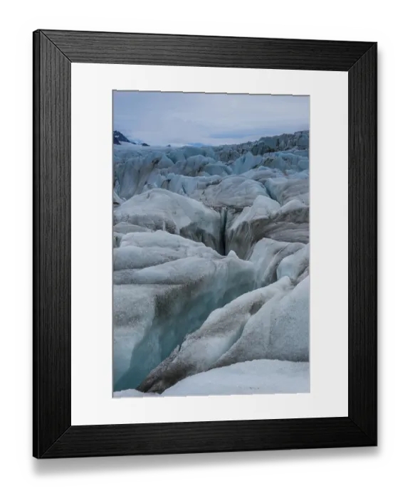 Framed Print : Ice field of huge glacier in Hornsund