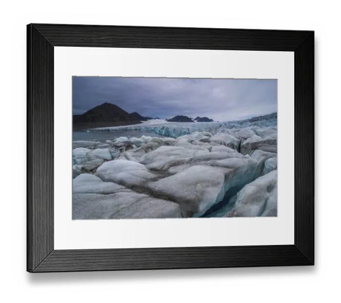 Framed Print : Ice field of huge glacier in Hornsund Framed Print : Ice field of huge glacier in Hornsund