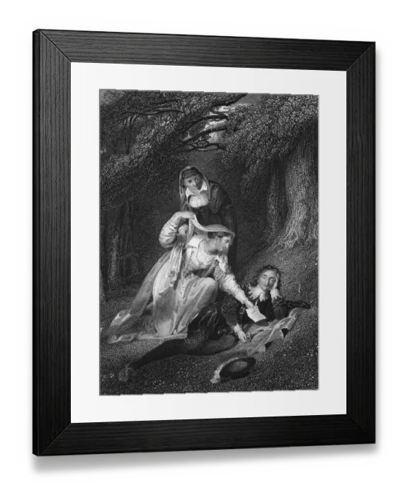 Framed Print : The poet's dream, an illustration of Milton's poem