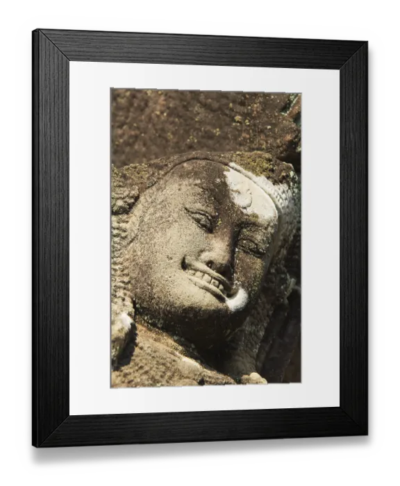 Framed Print : Face of a deity, Terrace of the Elephants