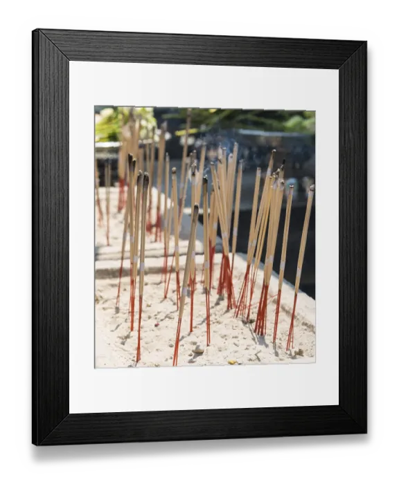 Framed Print : Incense sticks, Wat Phra Kaeo Temple