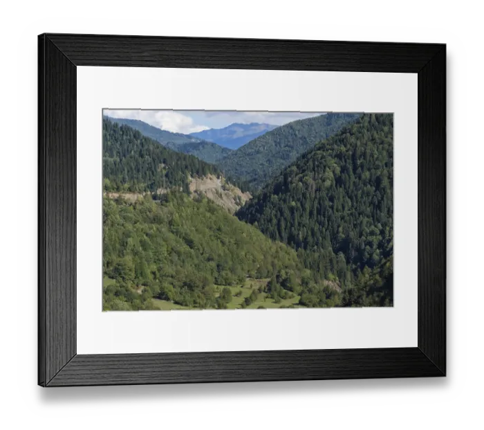 Framed Print : Caucasus Mountains near Lashtkhveri