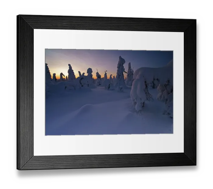 Framed Print : Snow landscape, Kuntivaara, Finland, Europe Framed Print : Snow landscape, Kuntivaara, Finland, Europe