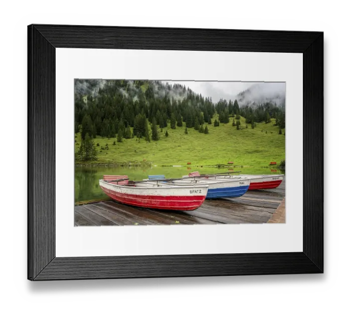 Framed Print : Rowing boats at the Vilsalpsee Framed Print : Rowing boats at the Vilsalpsee