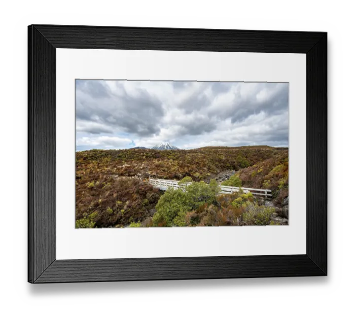 Framed Print : Bridge at Tongariro Northern Circuit
