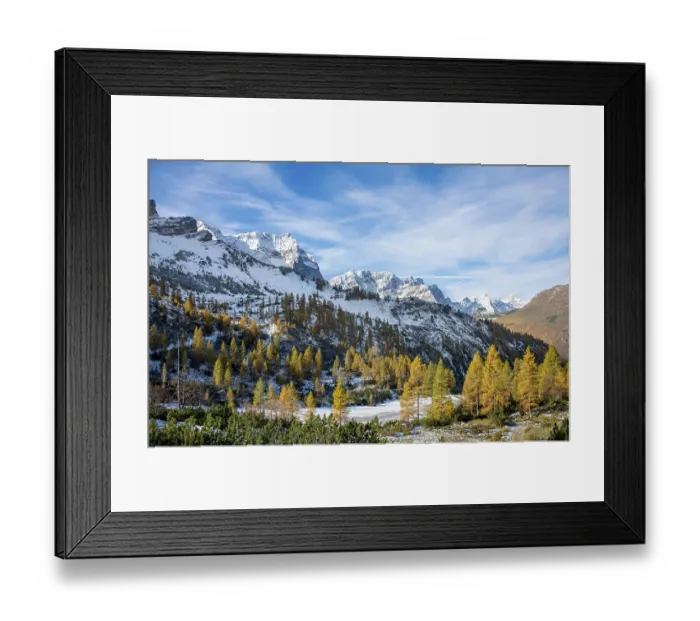 Framed Print : Snow-covered mountain peaks, Spitzkarspitze