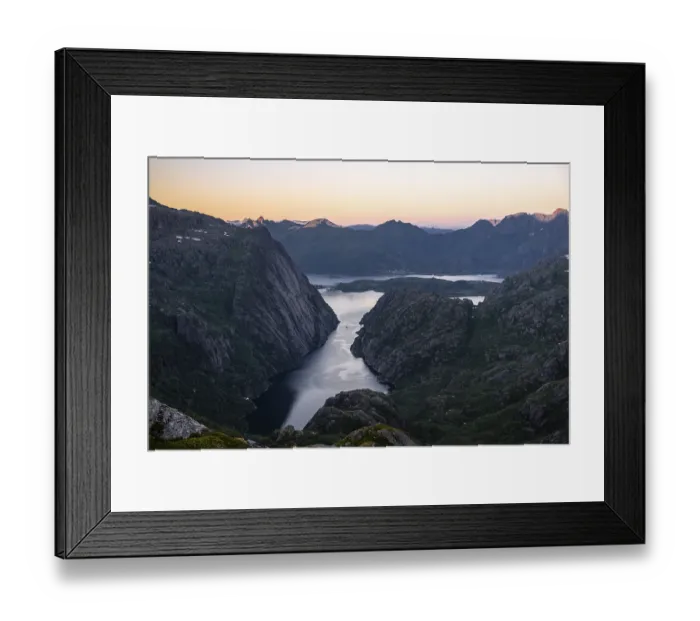 Framed Print : Evening mood, mountains and sea Framed Print : Evening mood, mountains and sea