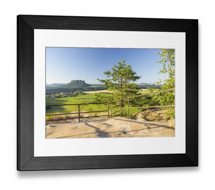 Framed Print : View from Rauenstein to Weissig