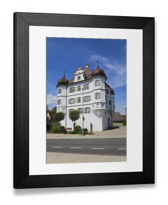 Framed Print : Bernstadt Castle, today municipal administration and local history museum