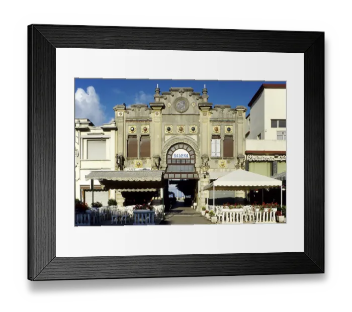 Framed Print : Historic facade of the Balena baths Framed Print : Historic facade of the Balena baths