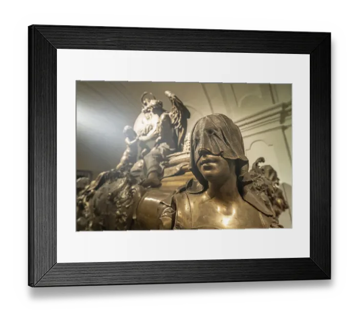 Framed Print : Head of a woman with veil on the sarcophagus of Empress Elisabeth Christine of Brunswick-Wolfenbuettel in the Capuchin Framed Print : Head of a woman with veil on the sarcophagus of Empress Elisabeth Christine of Brunswick-Wolfenbuettel in the Capuchin