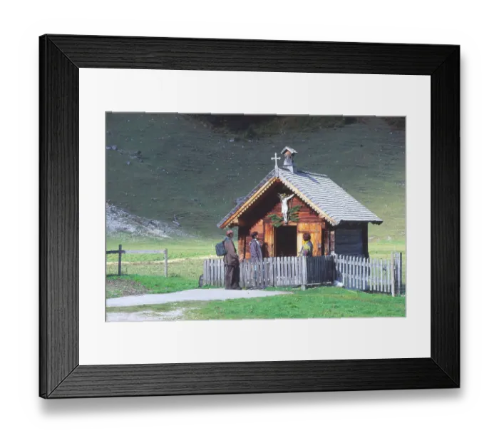 Framed Print : Chapel, Eng-Alm Alpine Pasture